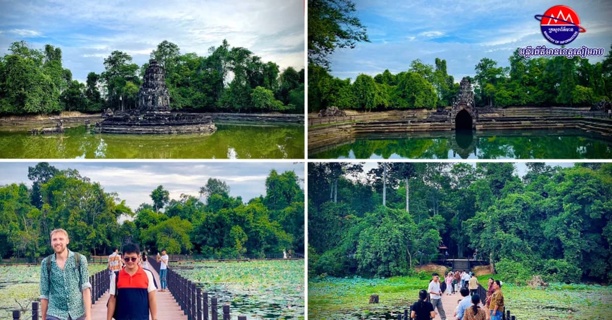 បរិយាកាសពេលល្ងាចដ៏ត្រជាក់ភ្នែកនៅប្រាសាទនាគព័ន្ធ ជាពេលវេលាដ៏ល្អសម្រាប់គយគន់ថ្ងៃរៀបលិច ស្រូបយកខ្យល់អាកាសបរិសុទ្ធ និងដើរលំហែកាយអមជាមួយទេសភាពដ៏ស្រស់បំព្រង!